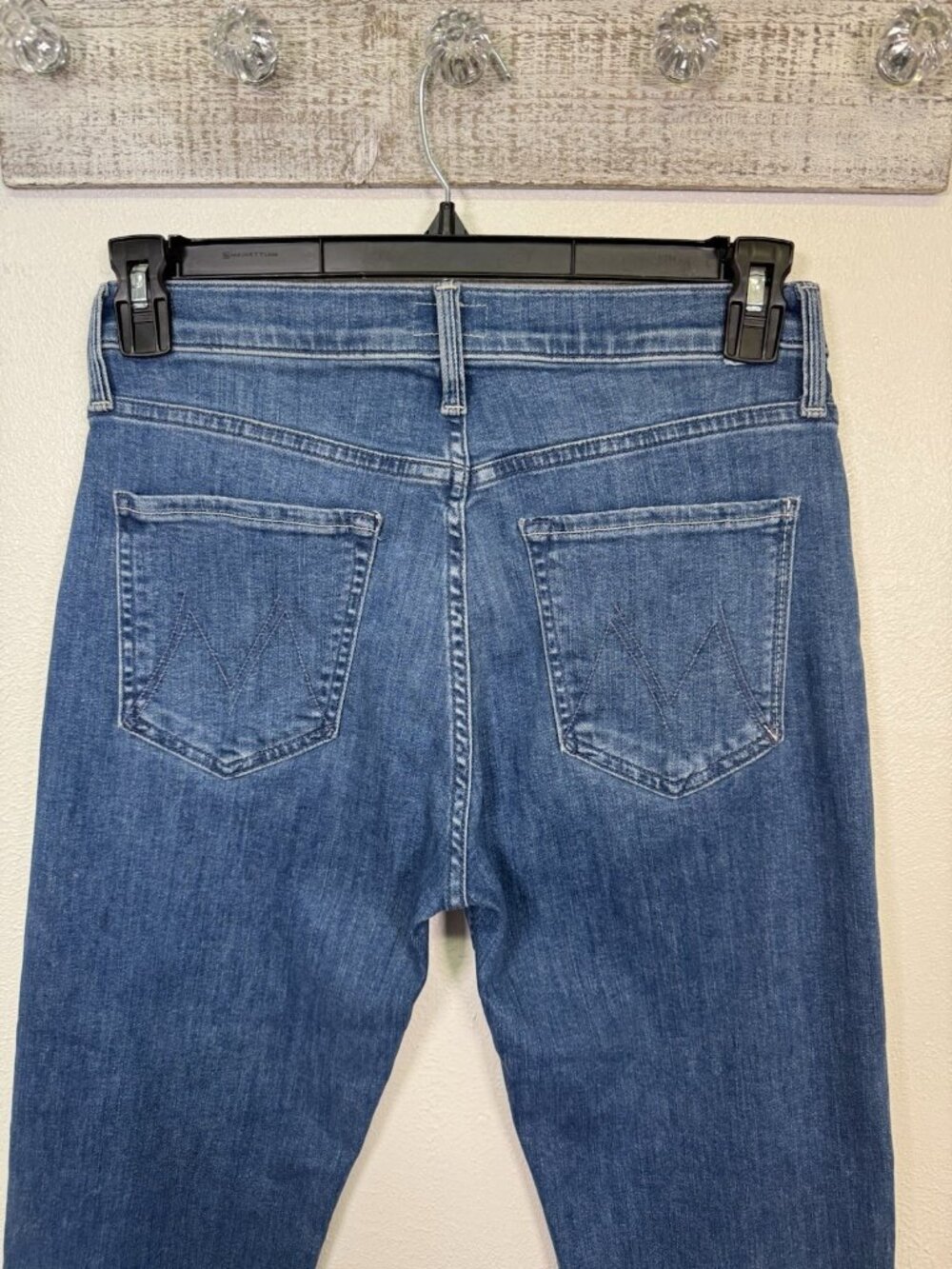 Mother The Mid Rise Rider Ankle Jeans In Wish On A Star Straight Crop Size 29 - Picture 14 of 16